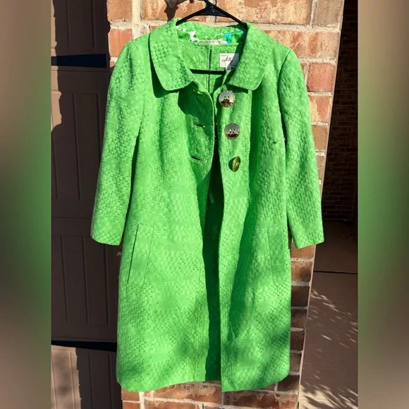 Milly Elegant Green Women's Jacket and Dress suit size 4 - Picture 4 of 12